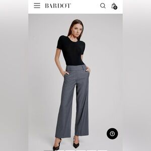 Bardot Charcoal Straight-Leg Pants
